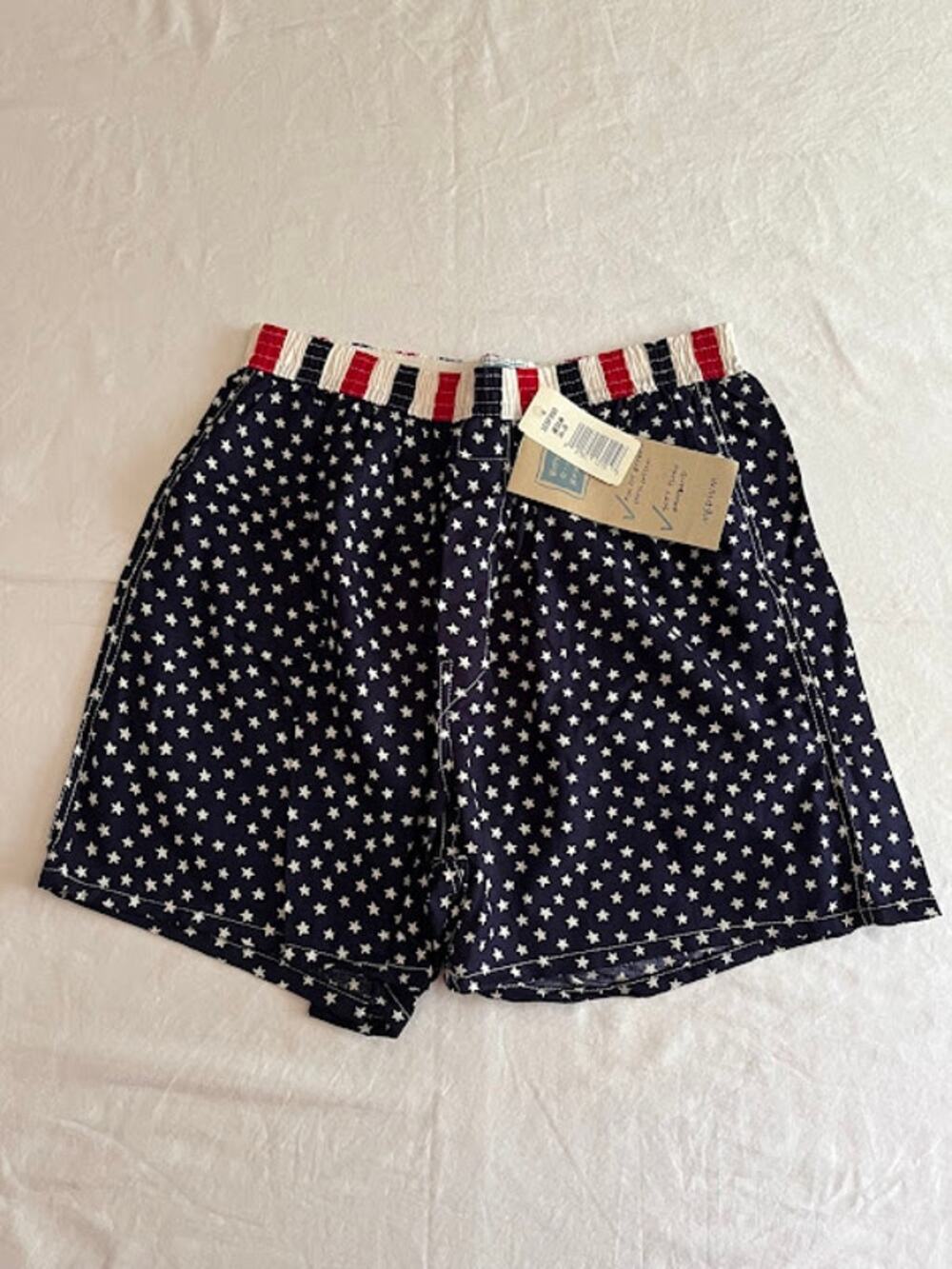 New Bottoms Out Boxers Size Medium 34-36 Red White Blue Stars